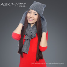 fashion knitted beanie winter hat scarf glove